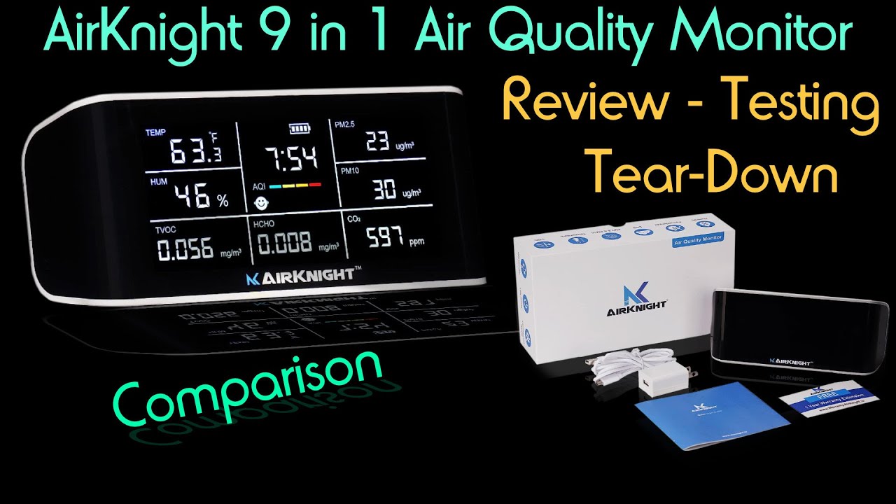 AirKnight AK1000 9 in 1 Air Quality Monitor Review - Testing - Tear-Down - Comparison - Pros - Cons