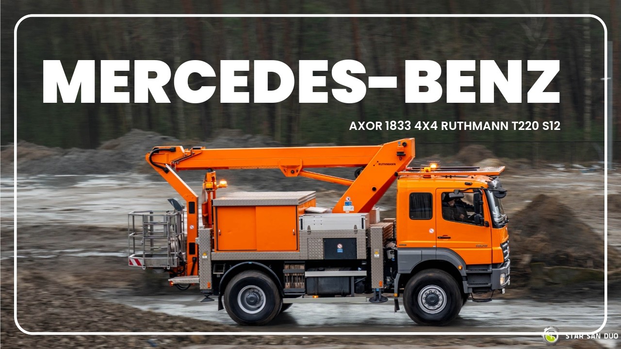 PL | MERCEDES-BENZ AXOR 1833 4x4 RUTHMANN T220 S12 | Podnośnik koszowy 22m na sprzedaż