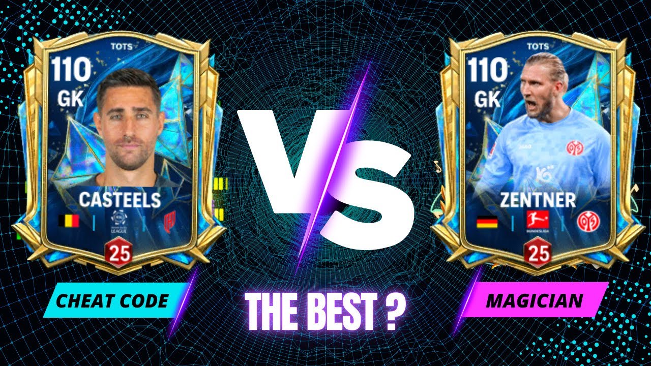Who is the best 106 Gk ?🧤🥅 Max Casteels vs Zentner – Stats & Gameplay Compared (FC Mobile)