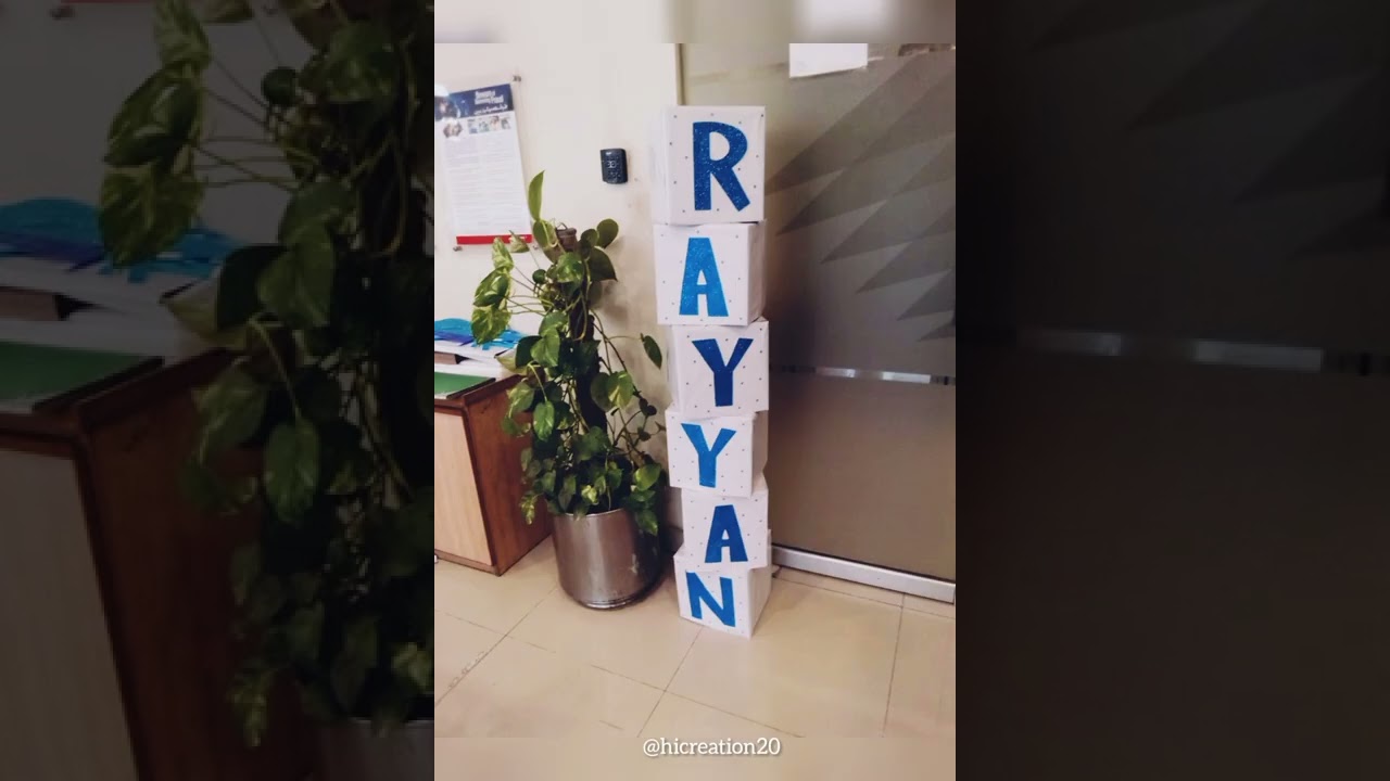 Name box || Birthday prop|| Birthday decoration|| Name tags ||Box craft