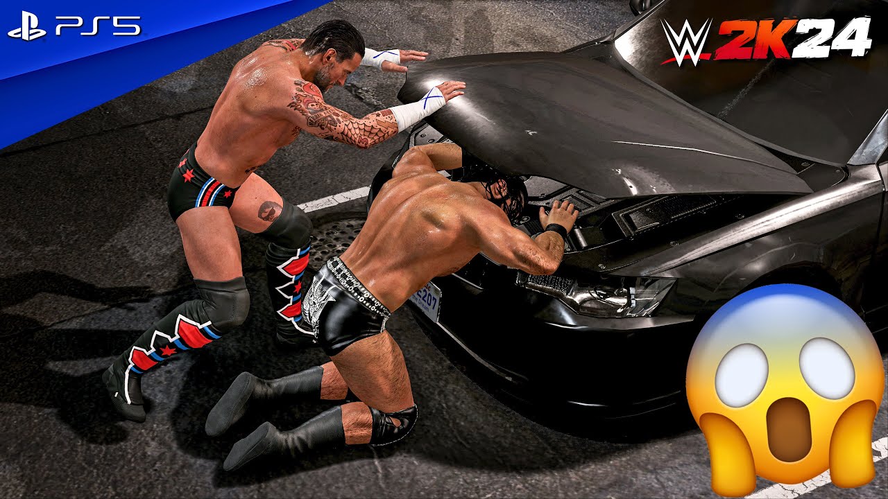 WWE 2K24 - CM Punk vs. Drew McIntyre - Backstage Brawl | PS5™ [4K60]