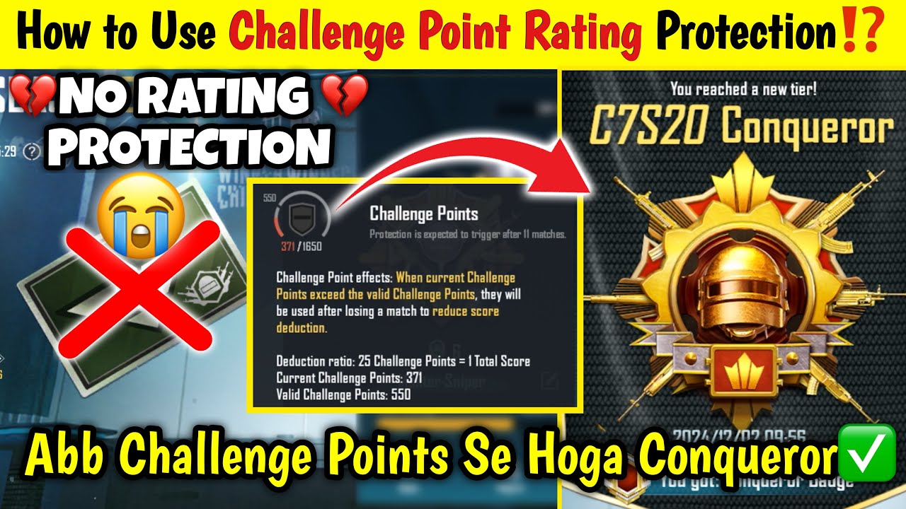 🇮🇳DAY 14 - 🧐HOW TO USE CHALLENGE POINTS PROTECTION⁉️| SOLO CONQUEROR RANKPUSH TIPS & TRICKS ✅