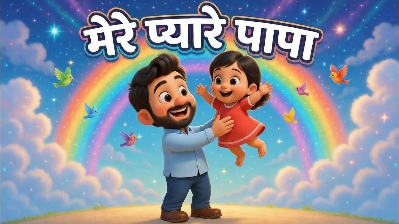 पापा मेरे प्यारे पापा | सुपरहीरो पापा | Hindi Rhymes for Kids | Papa Song 3D Animation