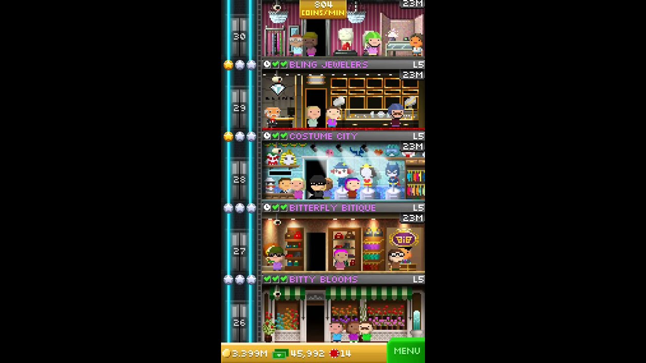 Tiny Tower Vegas Tour - 41 Floors