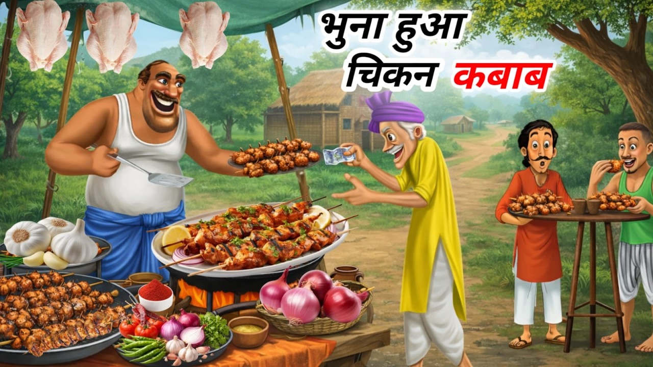 भुना हुआ चिकेन कबाब || Hindi Kahani || bhuna hua chiken kabab || चिकेन शिक वाला || moral stories