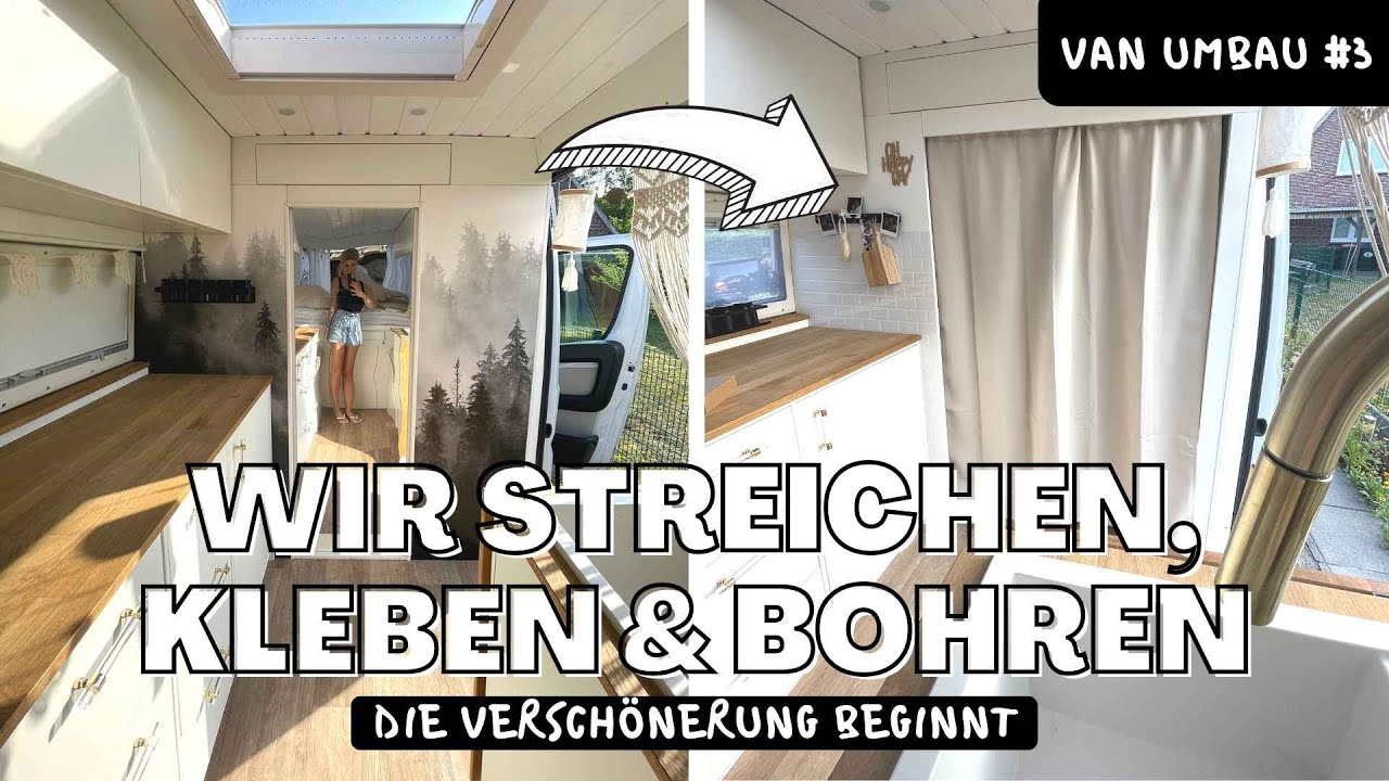 Van Umbau #3: FLIESEN KLEBEN UND VERSCHÖNERUNG nach dem Rausriss 🚐  | Kleinstadtcoco