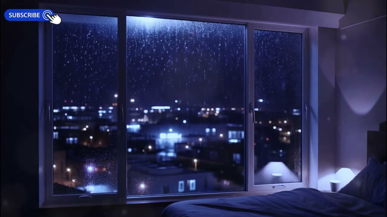 Soft Rain Night Ambience | Calm Music for Sleep (3H)