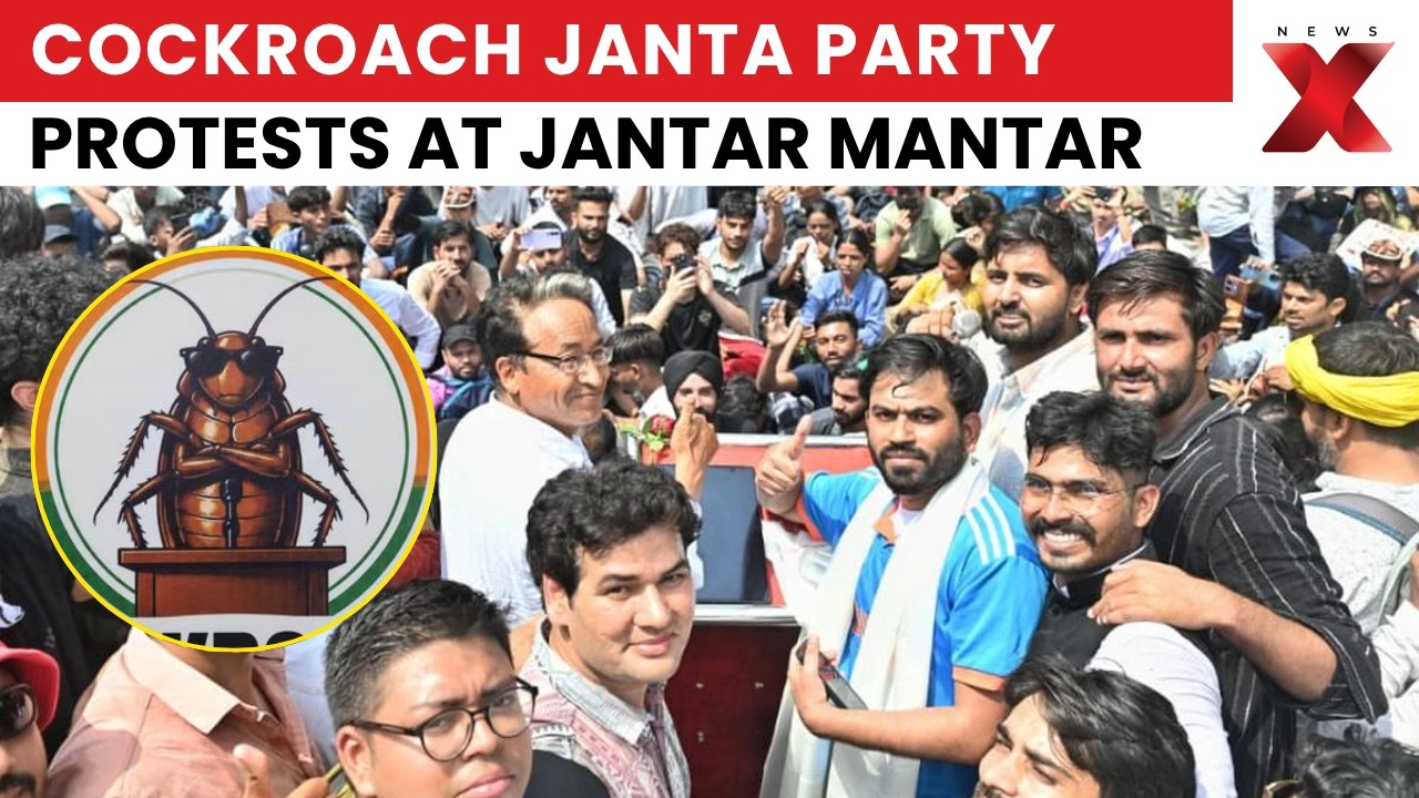 Massive Security Deployed As Cockroach Janta Party Protest Rocks Delhi&rsquo;s Jantar Mantar | NewsX