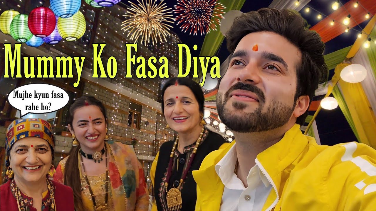 Rajat Ne Mummy Ko Fasa Diya || Best Himachali Dhaam || Himachali Cuisine || Jyotika and Rajat