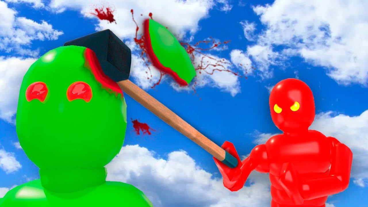 AI Fight Each Other with Weapons! (with Active Ragdoll Physics)