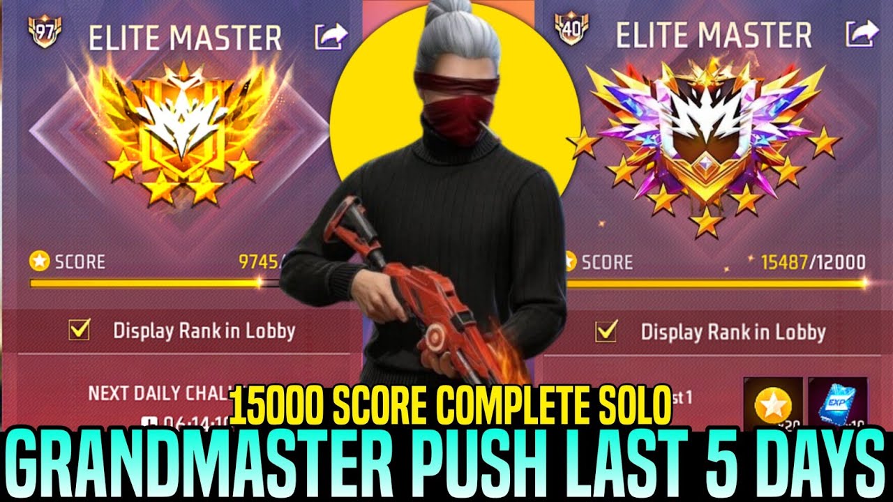 Finally 15000+ Score Complete ✅ In Solo !! Master To Grandmaster Challenge Last 5 Days !! 