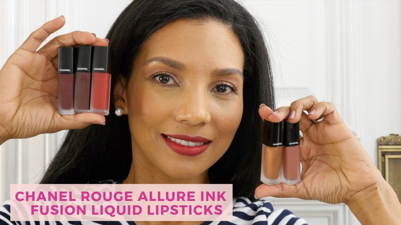 NEW CHANEL ROUGE ALLURE INK FUSION LIQUID LIPSTICKS REVIEW & LIP SWATCHES | MakeupLover