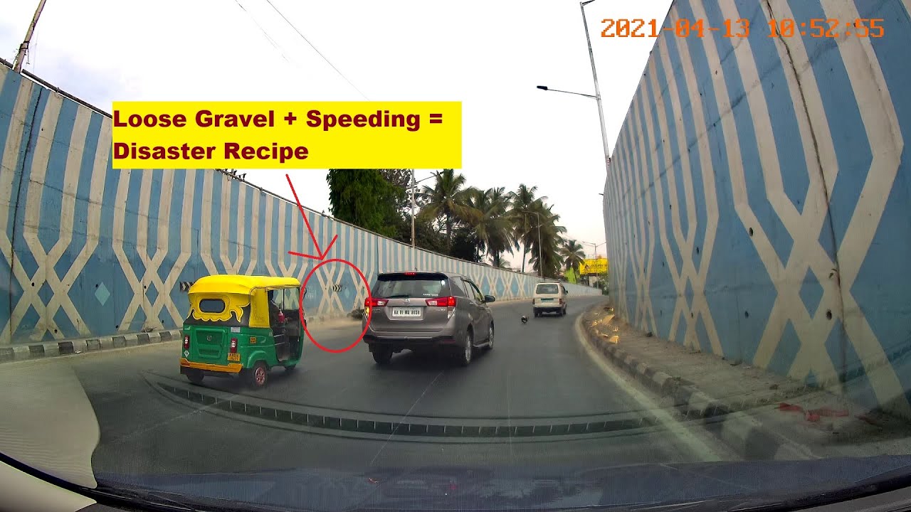 Scooter & Bike Accident - Riding Fast On Curve | ORR Bangalore | Dashcam Recording | Ford EcoSport