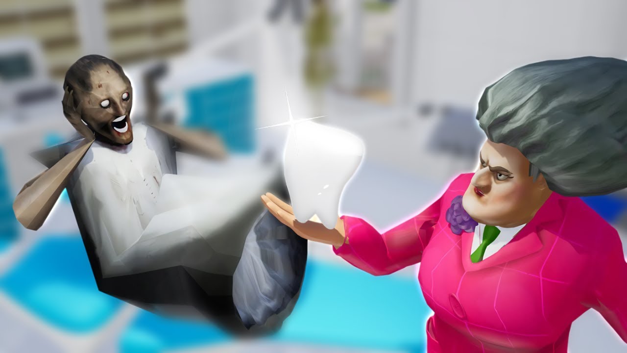 Granny's Teeth were redone with Scary Teacher in Granny House | Funny Horror Animation