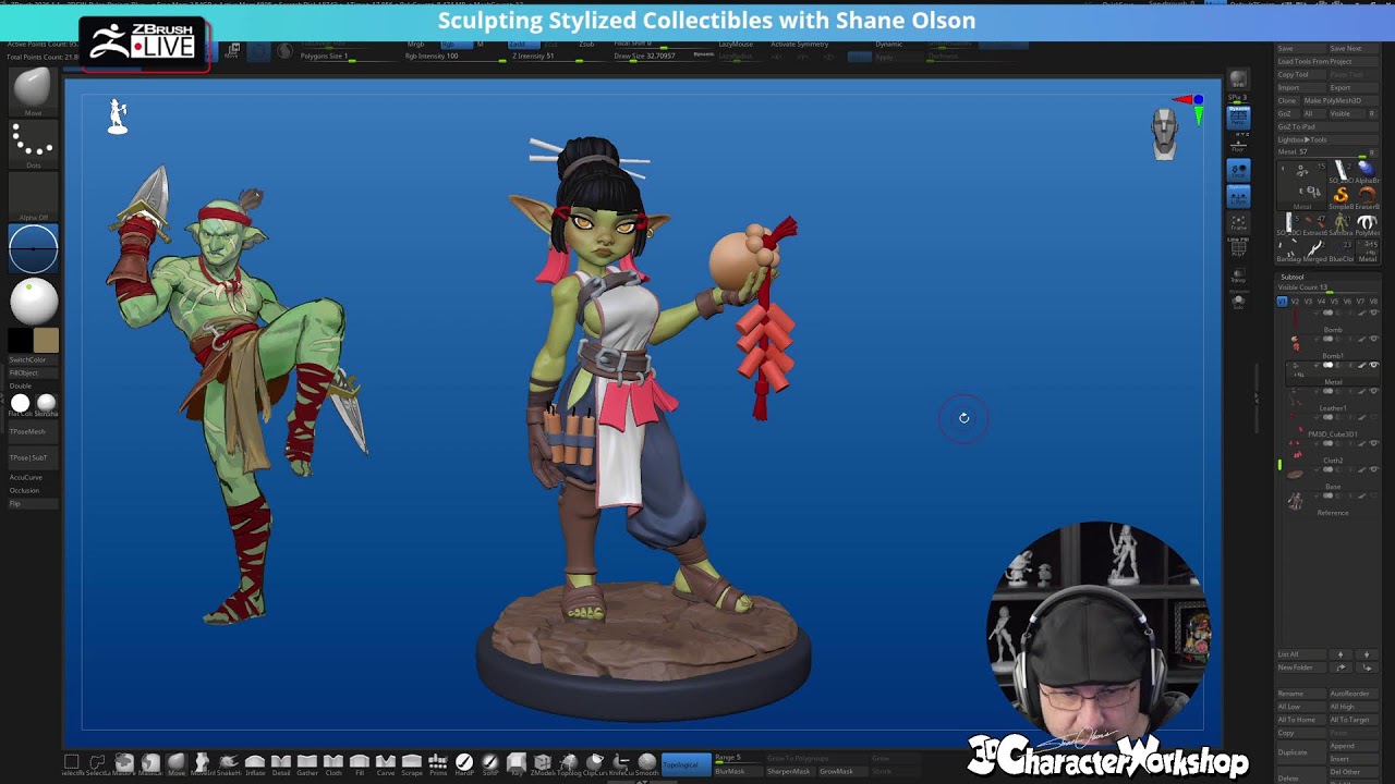 Goblin Monk - Stylized ZBrush Sculpt Part 1 | Shane Olson