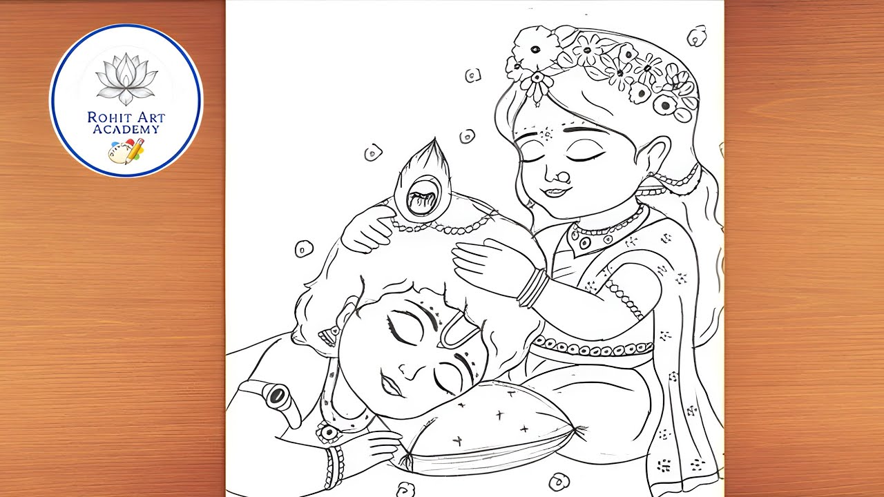Radha Krishna Pencil Beautiful Drawing Tutorial | Radha Krishna Drawing | Krishna Ji Easy Drawing