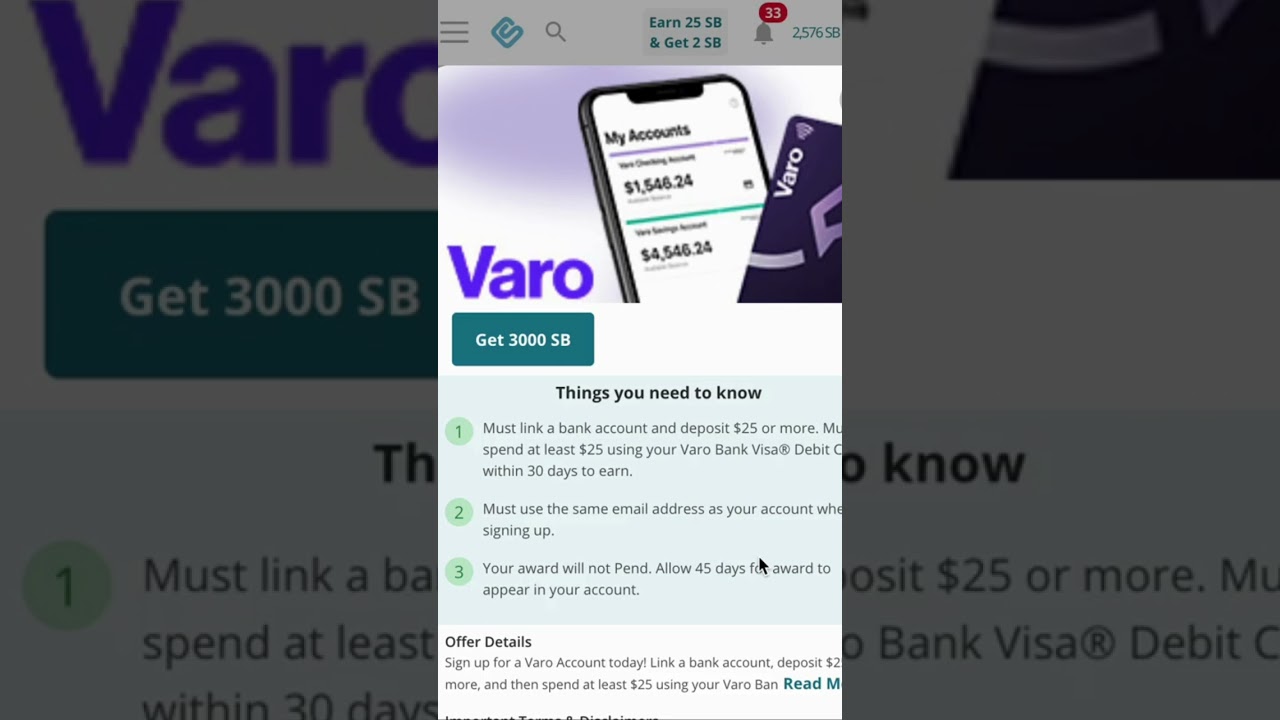 ⭐ Limited Offer  Claim Your $30 Varo Funds Absolutely FREE Through Swagbucks!