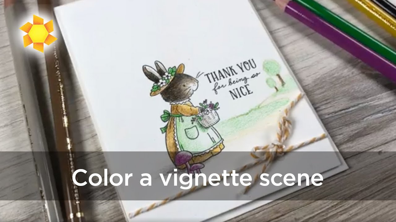 How to color a vignette scene (Polychromos pencils)