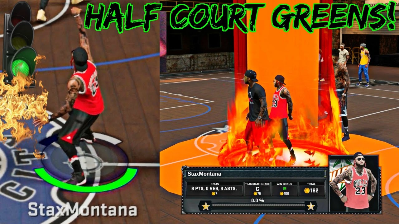 NBA 2K17 MyPARK LIVESTREAM - MOST OP JUMPER ON FIRE! HALF COURT GREENS! | GRINDING FOR LEGEND!