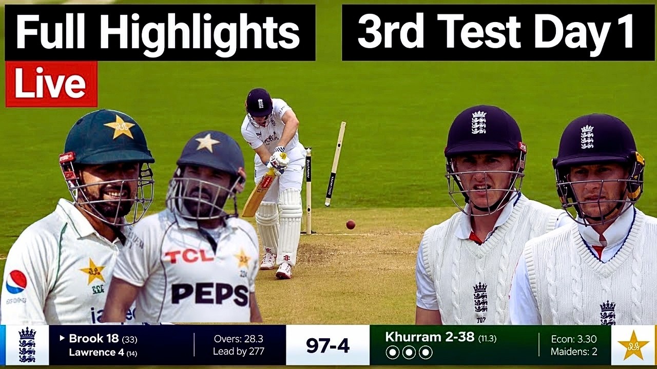 Pak vs ENG 3rd Test Day1 Full Match Highlights || Pakistan vs England 3rd Test Day1 Full Highlights