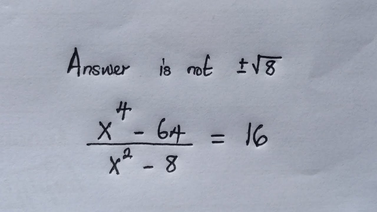 A mathematical trap | A problem that got everyone stucked in the classroom