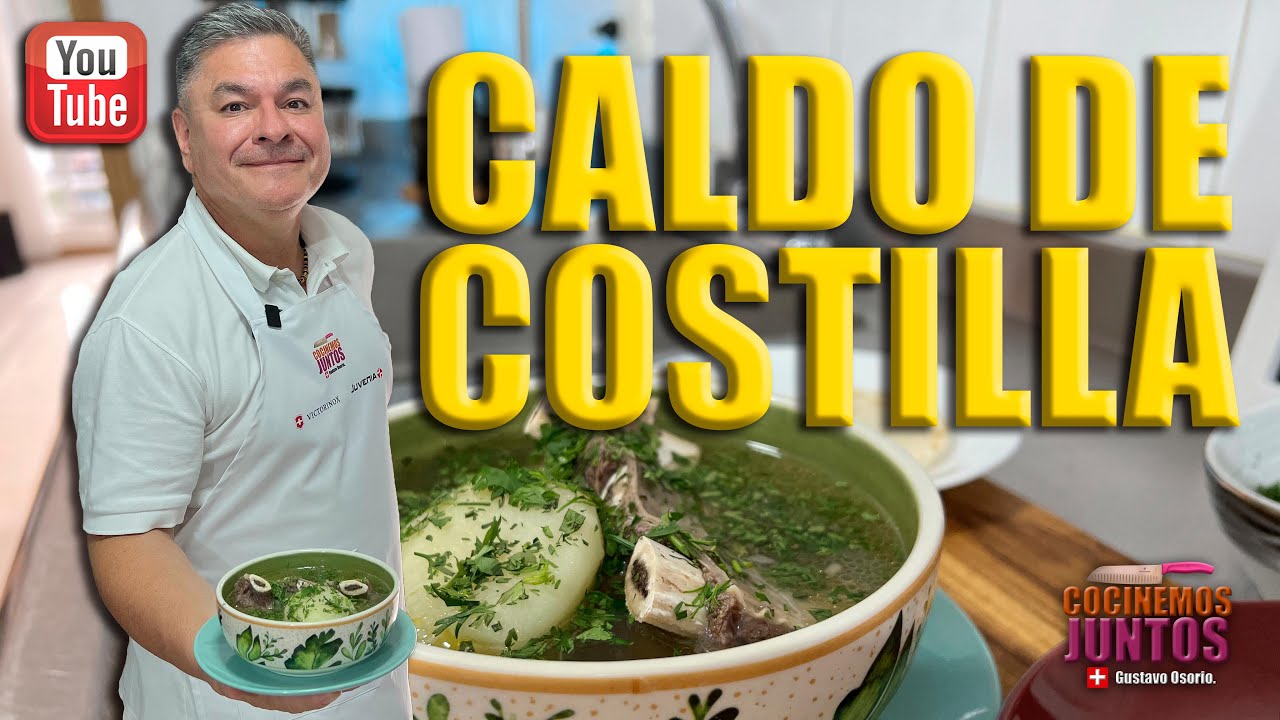 Como hacer un CALDO DE COSTILLA ✅💯