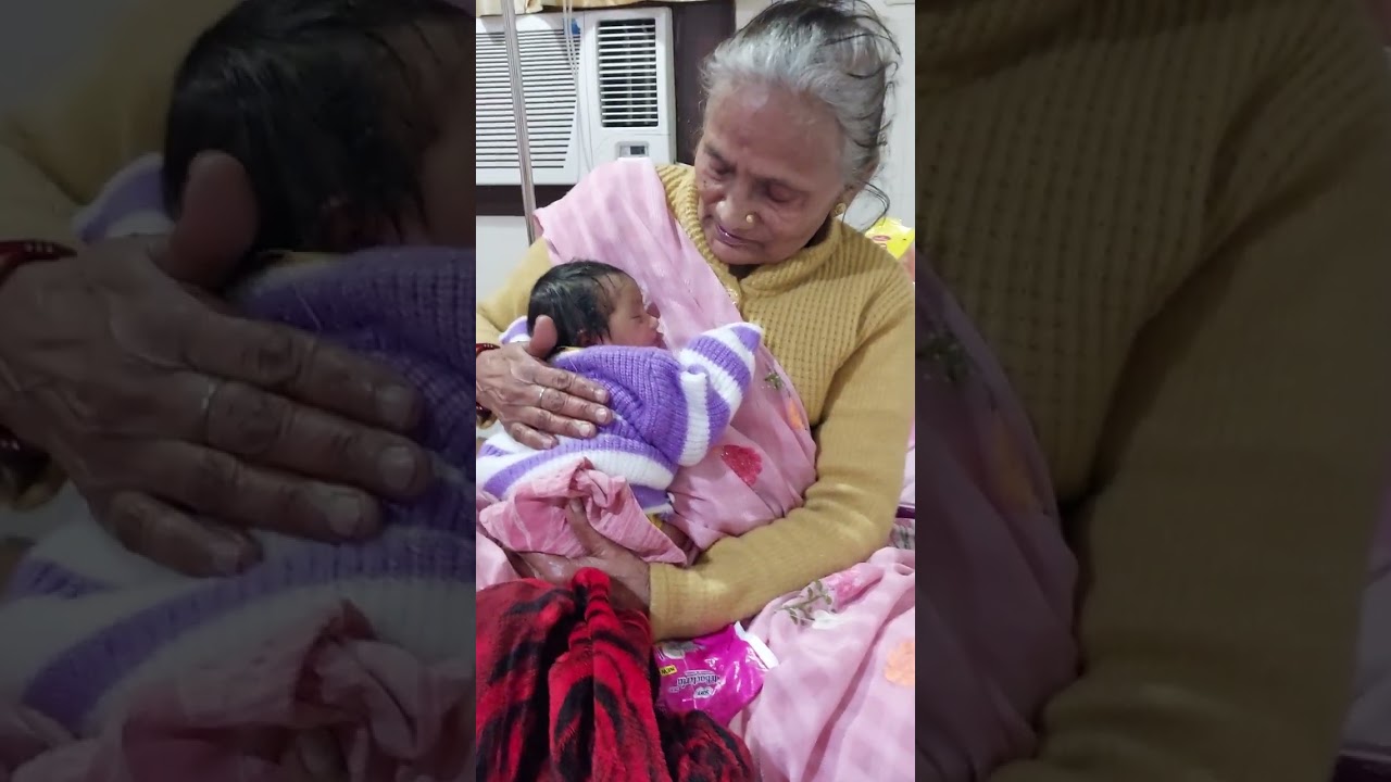 my newborn with her great grand mother....