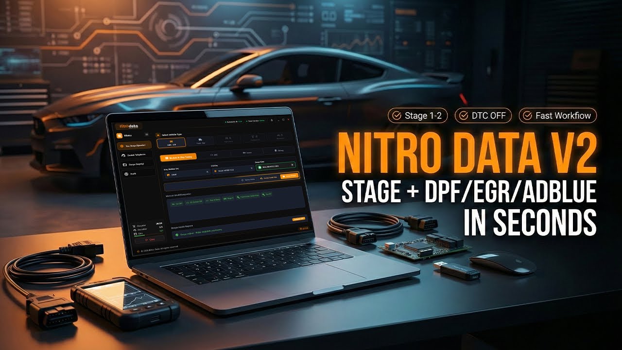 Nitro Data V2 ile ECU Dosyası Hazırlama | Stage 1-2 + DPF/EGR/AdBlue/DTC OFF