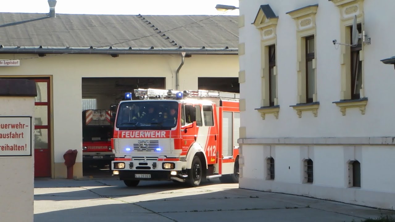 Sirenenalarm + Anrücken Einsatzkräfte + Ausrücken HLF und DLK FF Leipzig-Engelsdorf