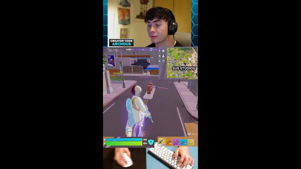 Flying Trickshot in Zero Build Fortnite | Use Code Archous #ad