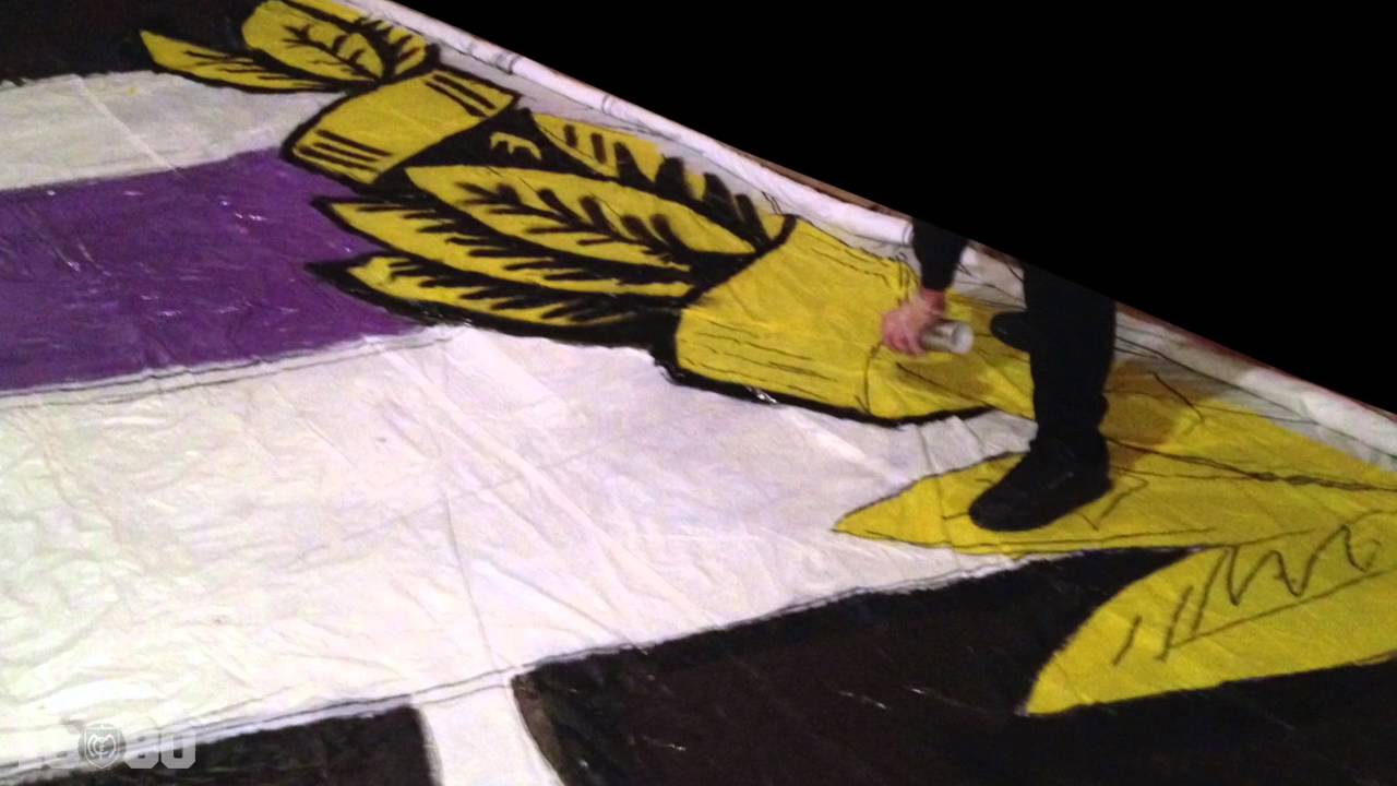 Así se hizo el tifo. Homenaje Juanito Aranjuez.