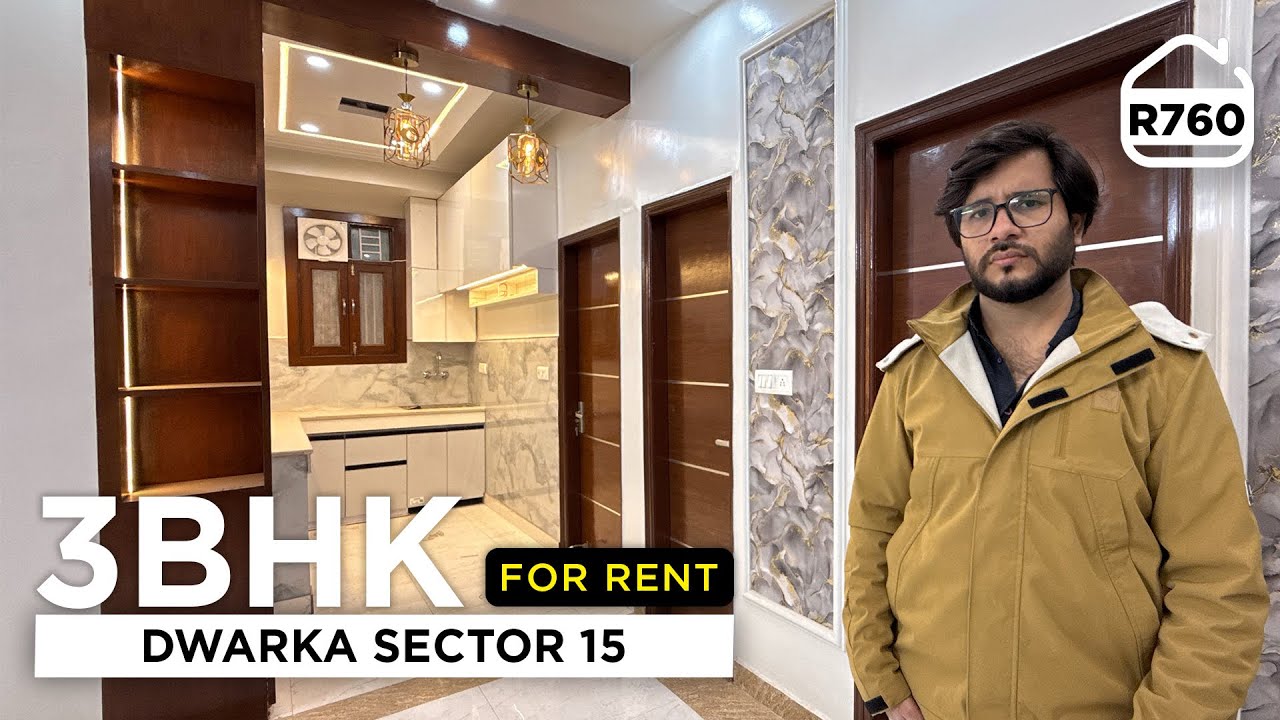 DWARKA GREENS के पास Front Side का 3BHK Flat for rent in Dwarka Sector 15 | BRS SHOW R760