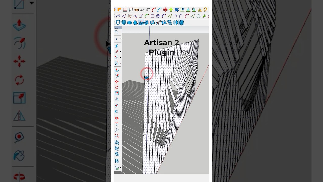 #sketchup How to Use Bz_tool bar and Artisan2 Plugins in SketchUp to Create a Modern Facade! #fyp