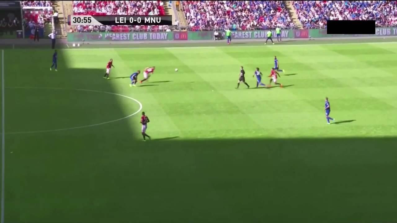 Jesse Lingard goal   Manchester United vs Leicester City Community Shield 2016