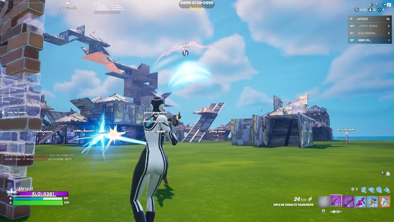 Eu jogando Fortnite super1v1v1