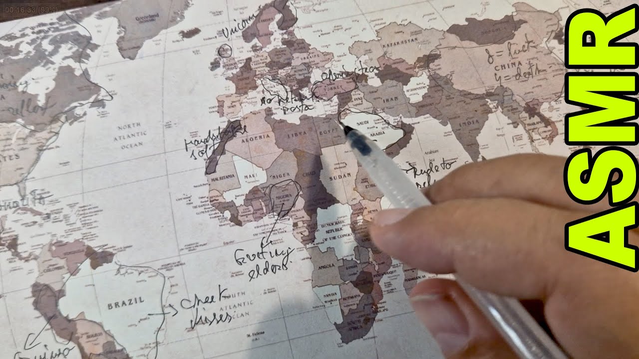 Факты об ASMR: Картографирование культурных особенностей регионов мира | ASMR-картография + шепот