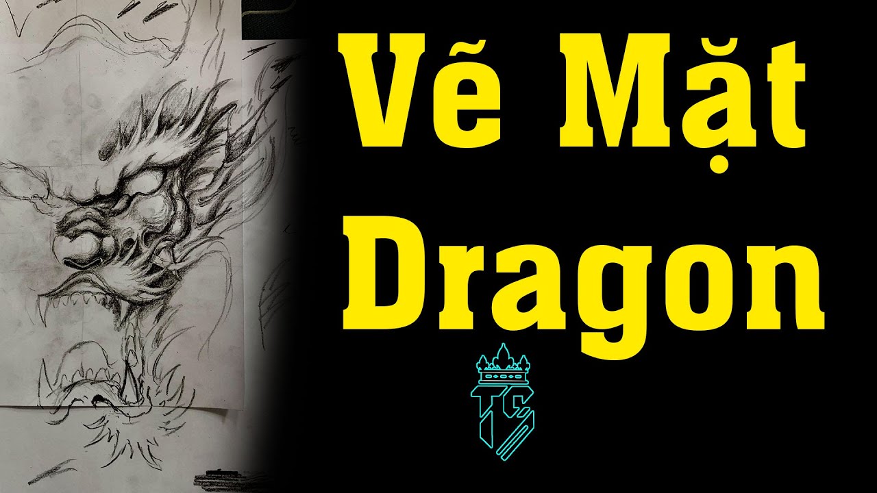 Hướng Dẫn Vẽ Mặt Rồng Chính Diện (Dragon) | Tasu Studio
