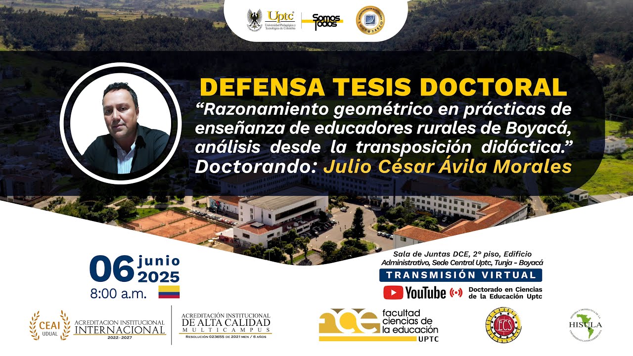 Defensa Tesis Doctoral Julio César Ávila Morales - CADE Uptc