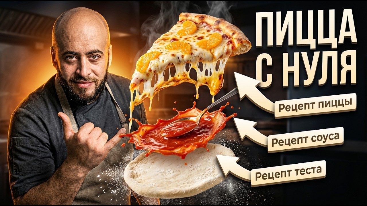 🍕Идеальное тесто для пиццы и лучший соус 🍅 | Айдинов Айдин