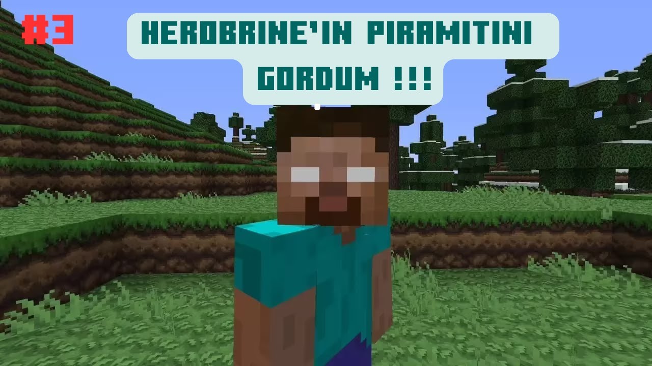 Minecraft Herobrine'ın Piramitini gördüm ! ! !