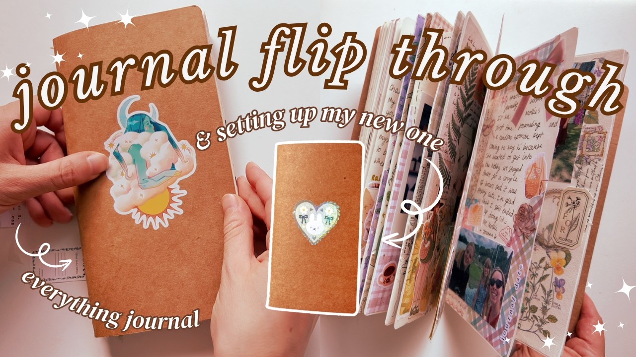 Journal flip through ★ & setting up my new journal ✨