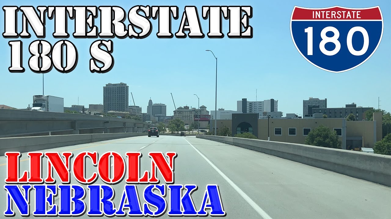 I-180 South - Lincoln - Nebraska - 4K Highway Drive