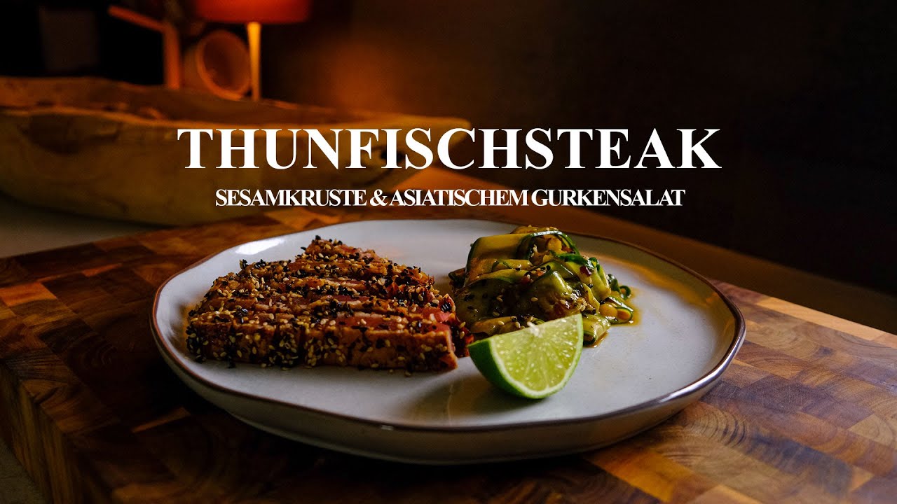 Thunfischsteak in Sesamkruste & asiatischer Gurkensalat | uhmami x-mas season