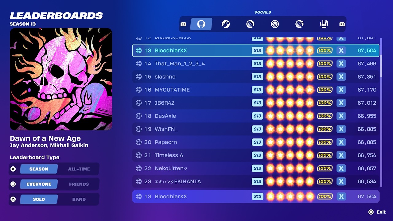 Fortnite Festival S13 - Dawn Of A New Age Flawless Vocals Expert Mode
