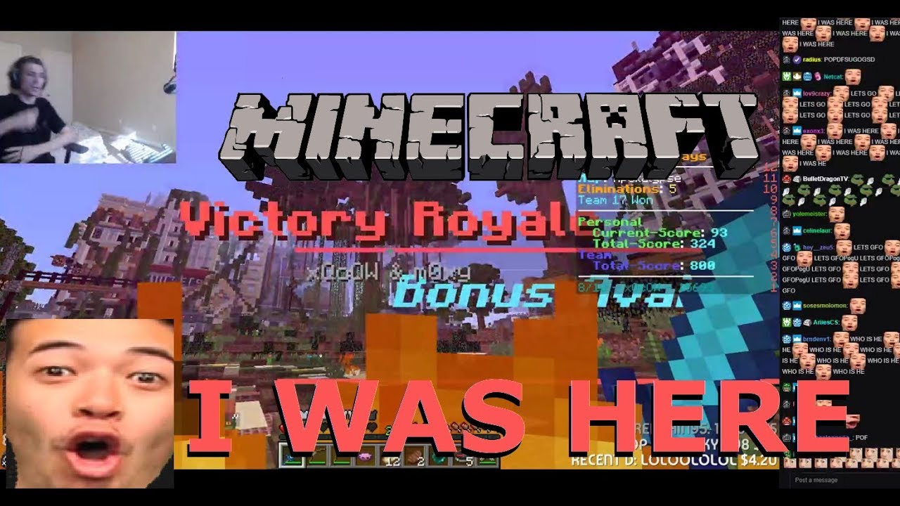 xQc and m0xxy WIN BATTLE ROYAL in MINECRAFT Monday