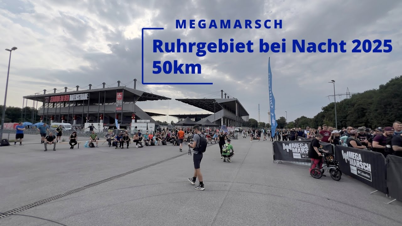 Megamarsch Ruhrgebiet bei Nacht 2025 - Wie ich 50 km durch die Nacht stolperte.