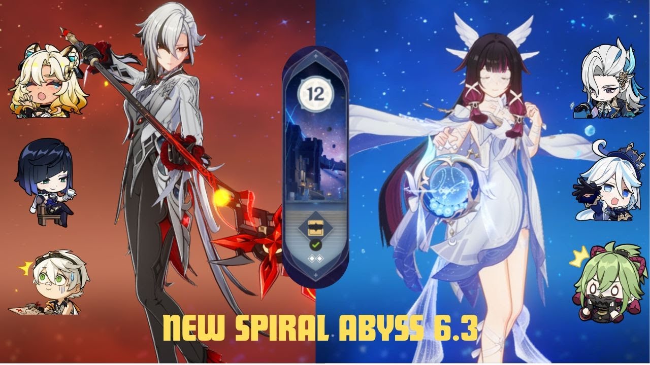 C0 Arlecchino Vaporize and C0 Columbina Lunarcharged | Genshin Impact Abyss 6.3 Floor 12 9 Stars