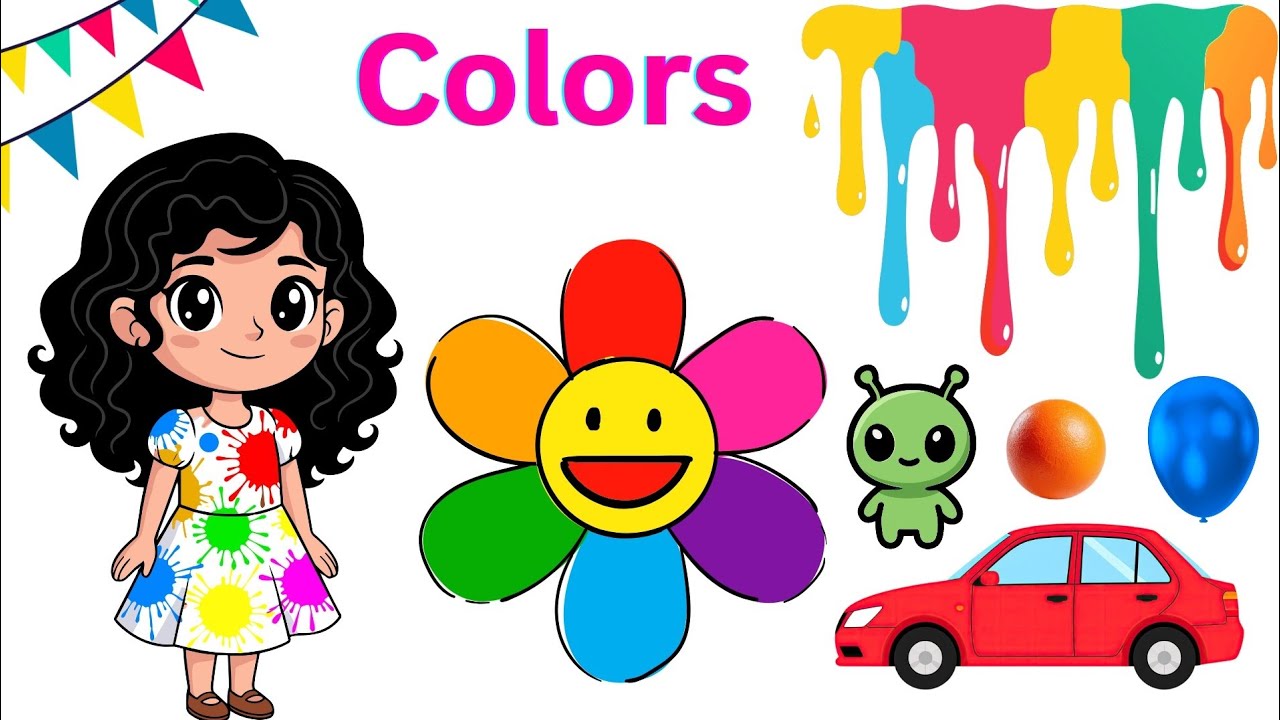 Learn Colors for Kids in English | Colors Name with Fun Objects | Colors for Toddlers | 