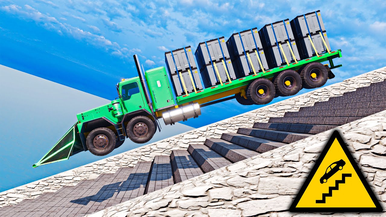 CARS vs STAIRS in BeamNG – The Most Violent Episode Yet