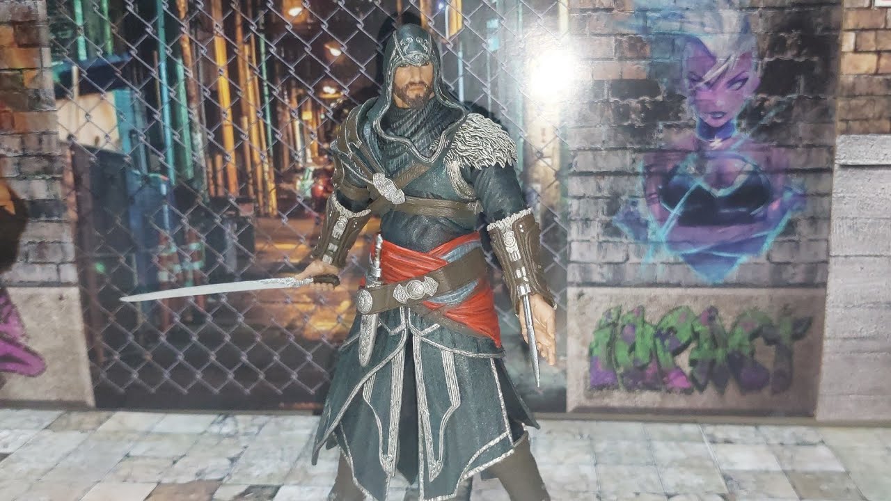 unboxing video review en español de figura neca Assassins creed Revelations Ezio auditore